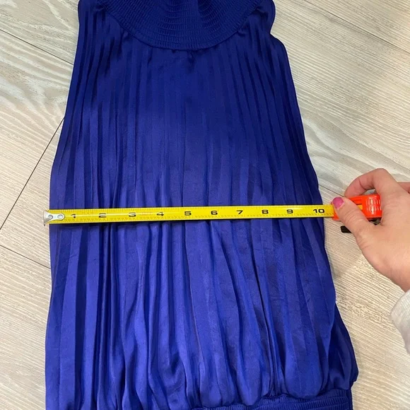 A.L.C. Renzo B Pleated Midi Dress in Adriatic Blue Size 0 - Picture 10 of 10